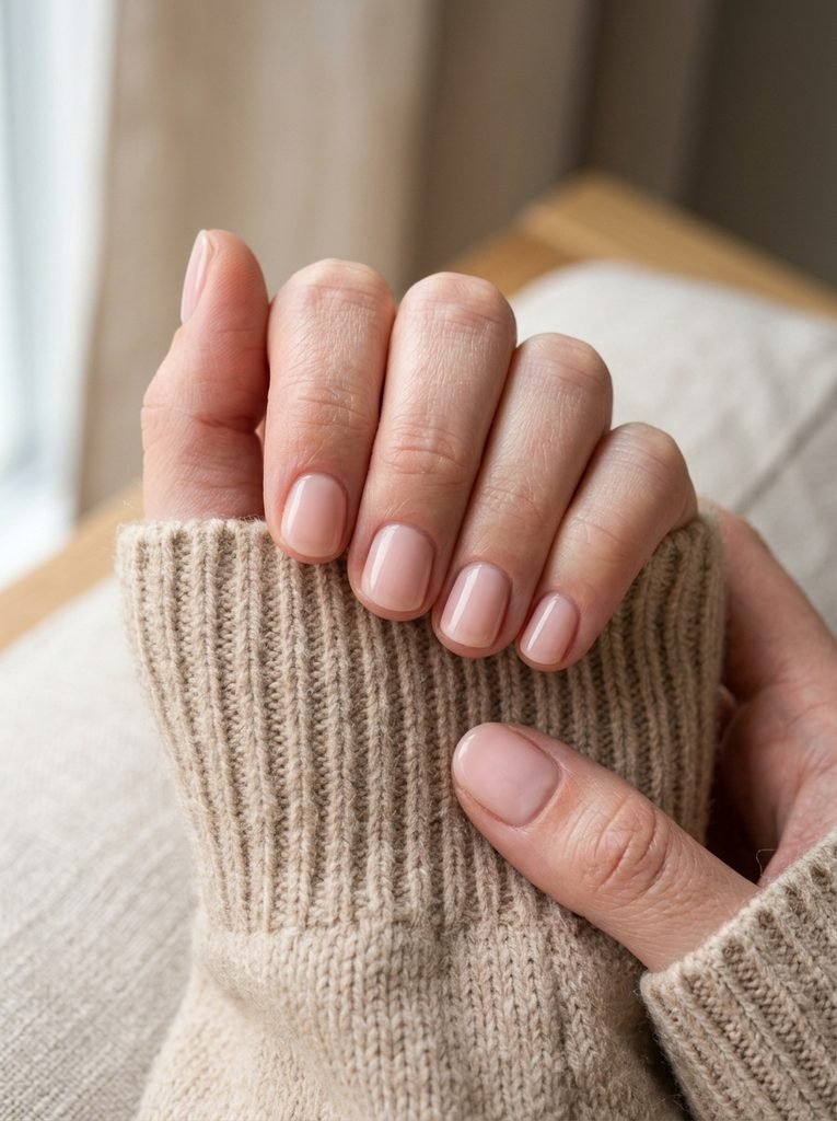 Alt Text: Chrome Almond Nails