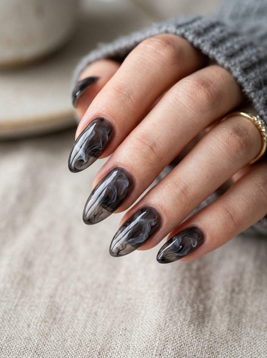 15 Black Halloween Nails That Are Chic, Not Scary