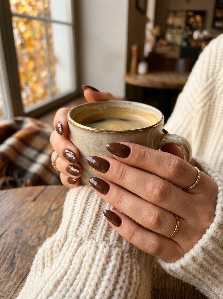 Alt Text: French Tip Almond Nails