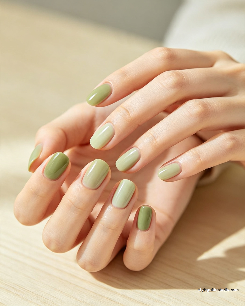 Sage green fall nails trend 2026