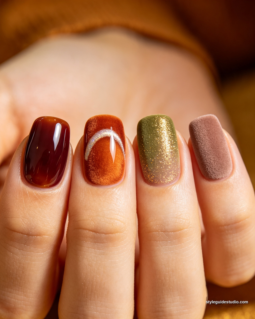 Burnt orange terracotta fall nails 2026