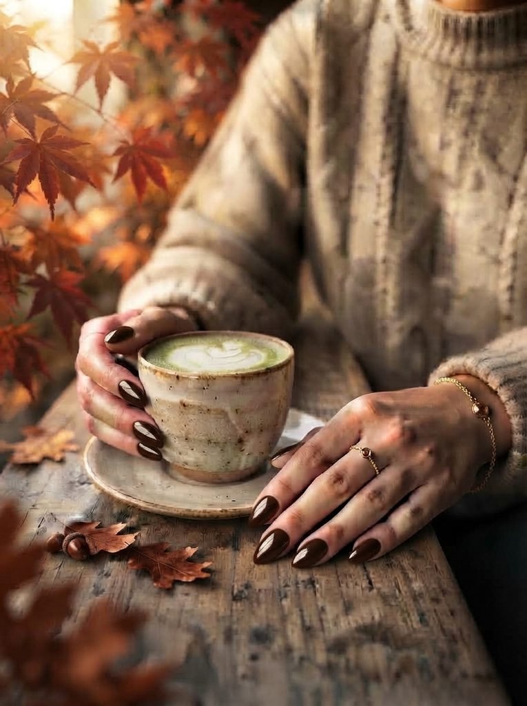 Fall Nail Colors 2026 dark cherry red nail design