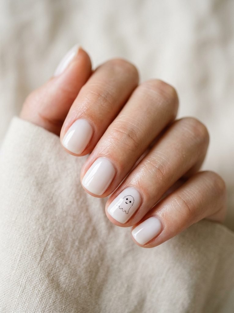 simple Halloween nail designs for short nails